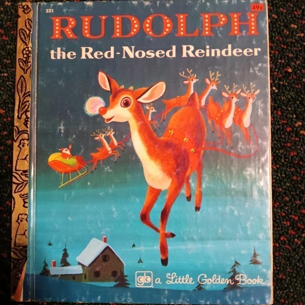1977 Vintage A Little Golden Book Rudolph the Red Nosed Reindeer